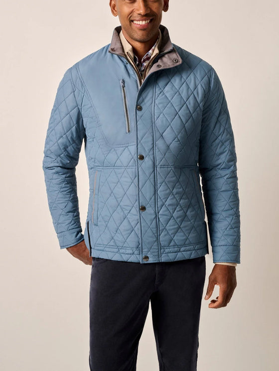 Juno Quilted Snap Jacket in Sailor