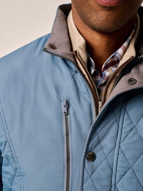 Juno Quilted Snap Jacket in Sailor
