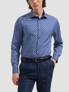 Bugatchi's Axel Floral Shirt in Navy