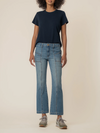 Kut from the Kloth Kelsey High Rise Ankle Flare Front Seam Patch Pocket in Articulated Wash