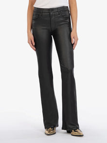  Kut from the Kloth Ana Fab Ab Coated High Waist Flare Jeans in Black