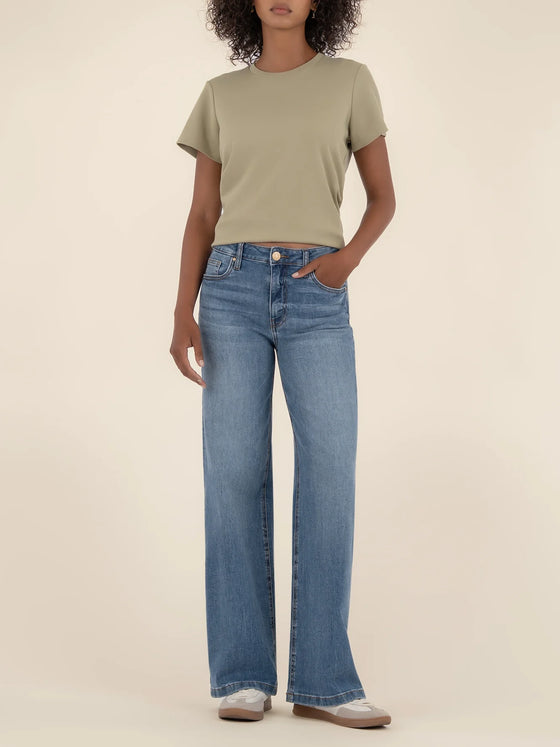 Jean High Rise Wide Leg Pant