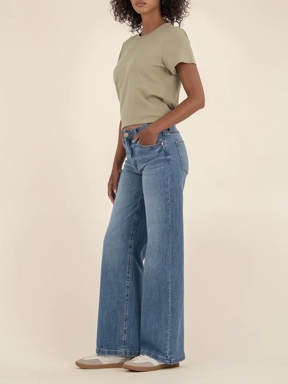 Jean High Rise Wide Leg Pant
