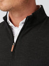 KPI Quarter Zip in Black Heather Mizzen and Main