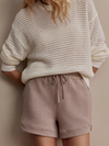 Varley Kershaw Knit Sweater in Egret