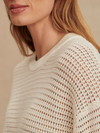 Varley Kershaw Knit Sweater in Egret
