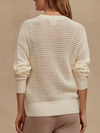 Varley Kershaw Knit Sweater in Egret