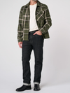 Liverpool's Flap Pocket Zip Jacket in Olive/Black Multi