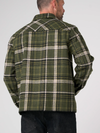 Liverpool's Flap Pocket Zip Jacket in Olive/Black Multi
