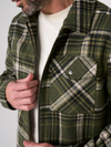 Liverpool's Flap Pocket Zip Jacket in Olive/Black Multi