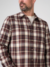 Liverpool's Button Up Long Sleeve Shirt in Ecru Burnt Henna Multi