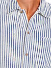 Criquet Terrycloth Button Down in Striped Jacquard Natural
