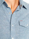 Criquet Hemp Cotton Pearl Snap in Light Blue