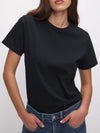 Good American Cotton Classic Tee in Black