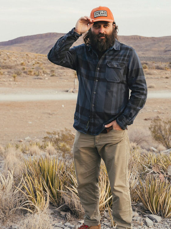 Howler Bros Harker's Flannel Mega Plaid in Petrol