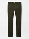 Superior Soft Corduroy Five-Pocket Pant in Dark Olive Peter Millar