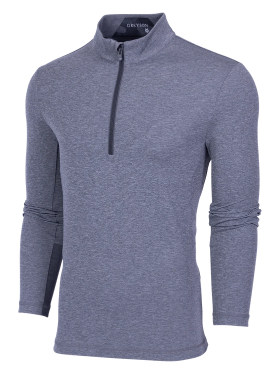 Sequoia Quarter Zip in Smoke Heather Greyson Clothiers