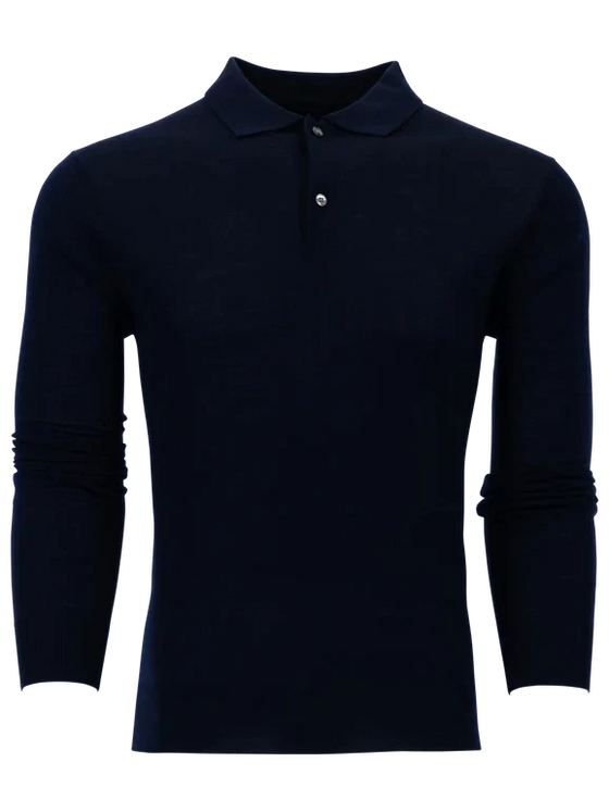 Greyson Saratoga Sweater Polo in Maltese Blue
