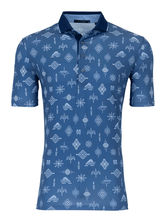 Woven Spirits Polo in Fjord