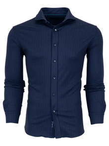  Greyson Herringbow Woodward Knit Shirt in Maltese Blue