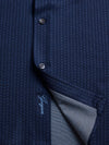 Herringbow Woodward Knit Shirt in Maltese Blue