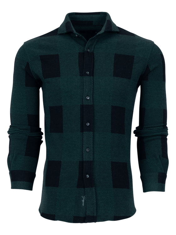 Greyson Buffalo Fleece Woodward Knit Shirt in Scareb green