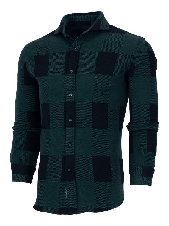 Buffalo Fleece Woodward Knit Shirt in Green greyson dress shirt