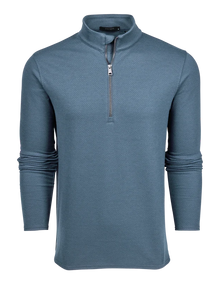  Greyson Troy Quarter Zip in Vintage Indigo