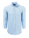 Greyson's Birmingham Bengal Striped Knit Shirt in Wolf Blue