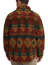 Allegheny Fleece Overshirt: Mitla Motifs in Brick