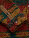 Howler Bros Allegheny Fleece Overshirt: Mitla Motifs in Brick