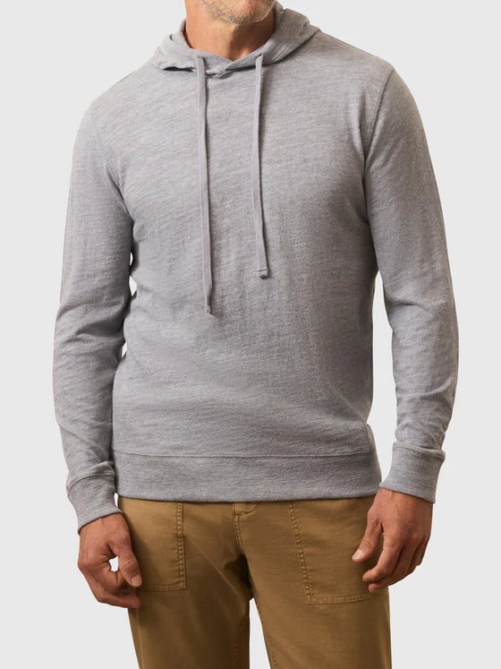 Faherty Sunwashed Slub Hoodie in Iron Blue Heather