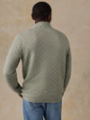 Faherty Brand Epic Quilted Fleece Pullover in Pine Rock Heather