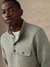 Faherty Brand Epic Quilted Fleece Pullover in Pine Rock Heather