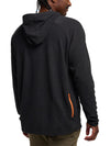Howler Bros Palo Duro Fleece Hoodie: Mountain Grid in Antique Black orange