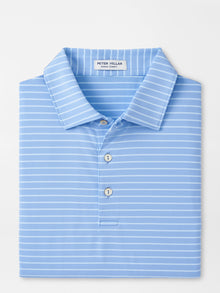  Peter Millar Drum Performance Jersey Polo in Cottage Blue