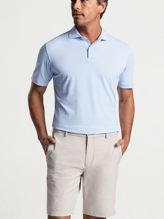 Peter Millar Ambrose Performance Jersey Polo in White