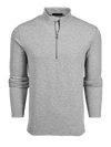 Greyson Troy Quarter Zip in Smoke Heather