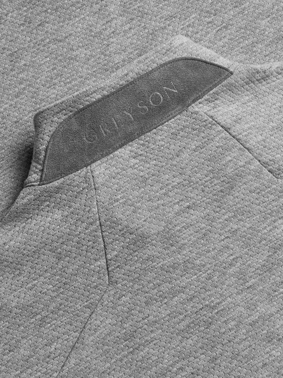 Greyson Troy Quarter Zip in Smoke Heather