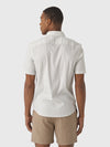 Faherty Brand Movement Short Sleeve Shirt in Sage Scallop Shell
