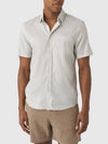 Faherty Brand Movement Short Sleeve Shirt in Sage Scallop Shell