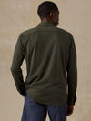 Faherty Brand Coastline Knit Shirt in Forest Canyon Twill