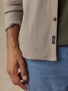Faherty Brand Legend Sweater Shirt Taupe Brown Pincheck