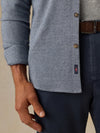 Faherty Brand Legend Sweater Shirt Navy Cream Pincheck