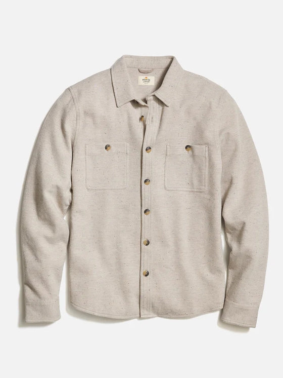 Marine Layer Pacifica Stretch Twill Shirt in Oatmeal