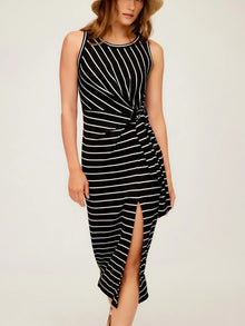  Fifteen Twenty's Maddie Side Knot Midi Dress in Stripe