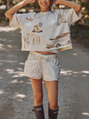 Free People's Mountain View Graphic Tee in Ivory Combo