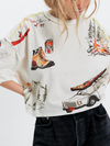 Free People's Mountain View Graphic Tee in Ivory Combo