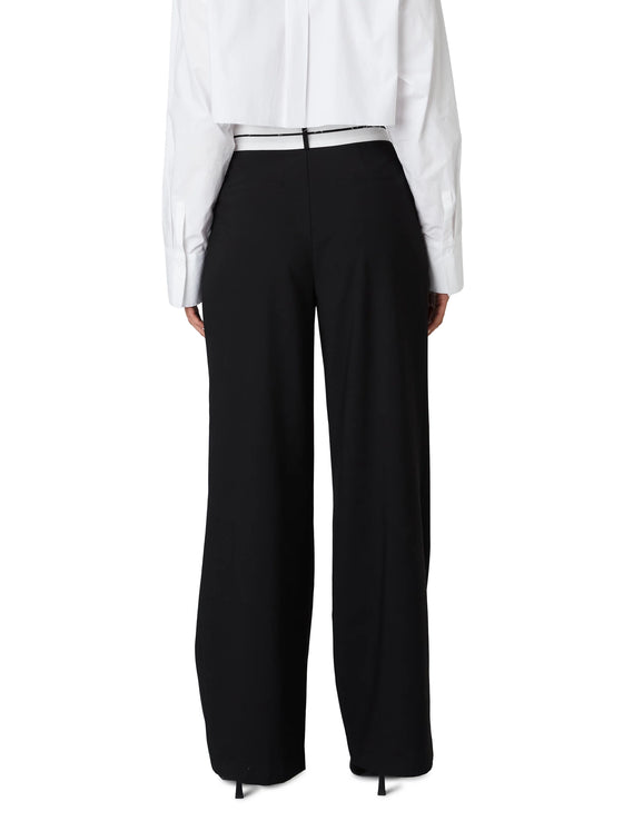 Nia the Brand Aaliyah Trouser in Black Exposed Waistband