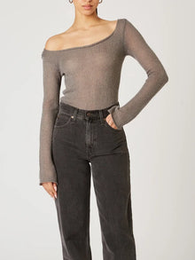  Nia Olive Sweater in Charcoal